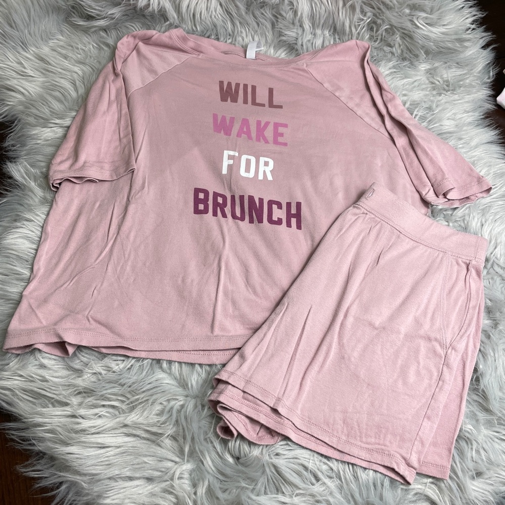 Fabletics "Will Wake For Brunch" Sleep set, size L